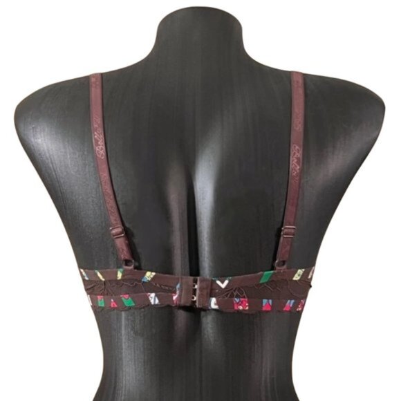 Brown Stripped Push Up Bra - Picture 3 of 3